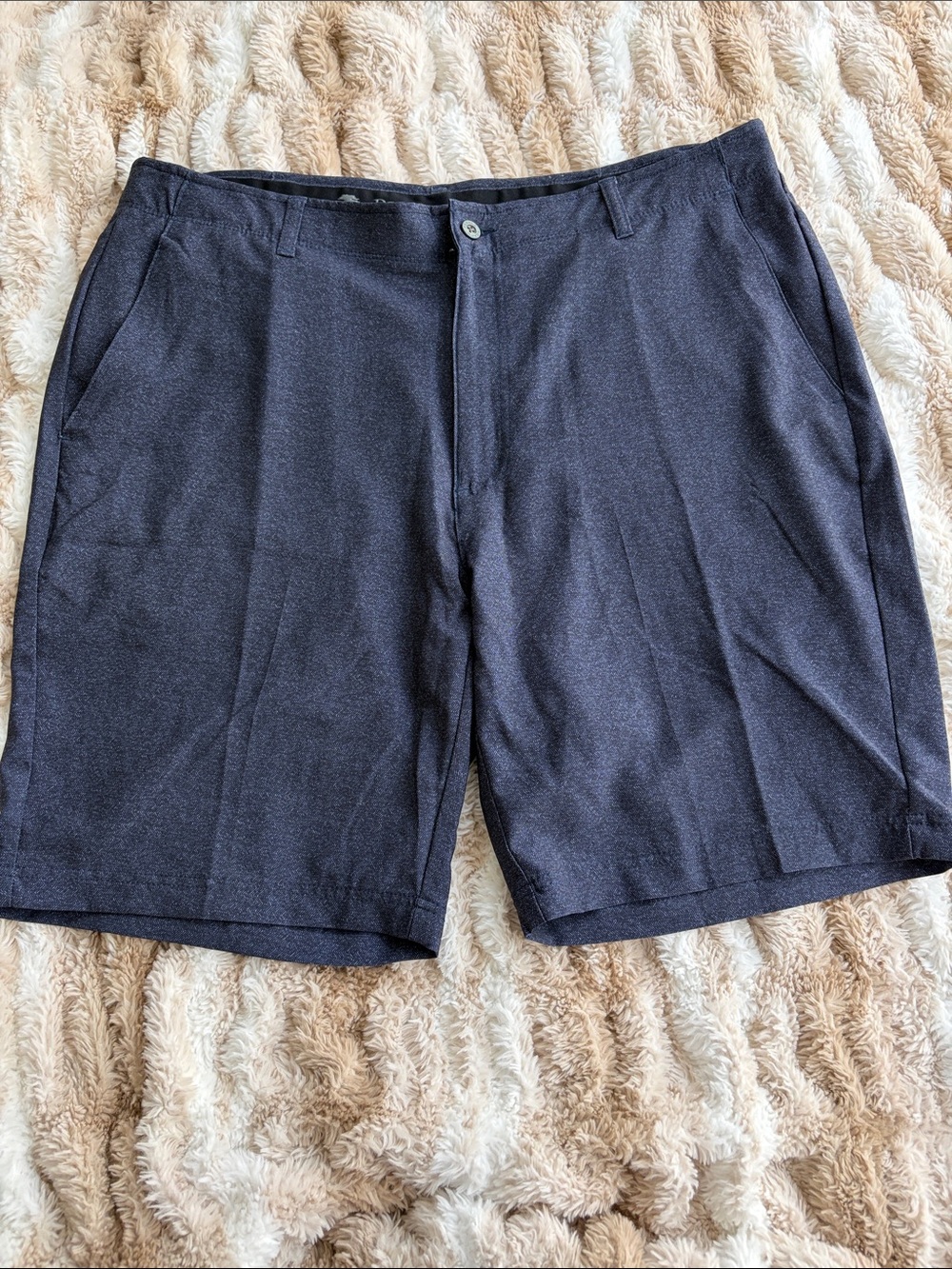 Pebble Beach Men's Navy Flat Front Shorts